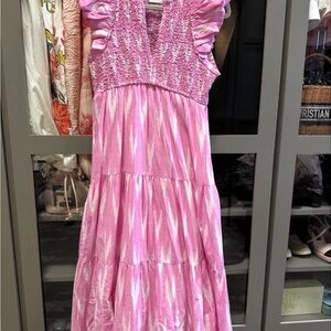 SAYLOR Pink Ruffled Dress